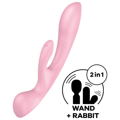 SATISFYER - TRIPLE OH HYBRID VIBRATOR PINK