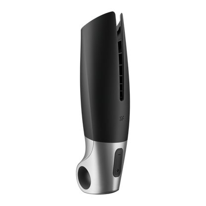 SATISFYER - POWER MASTURBATOR BLACK AND SILVER