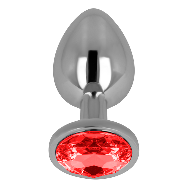 OHMAMA - ANAL PLUG WITH RED CRYSTAL 7 CM