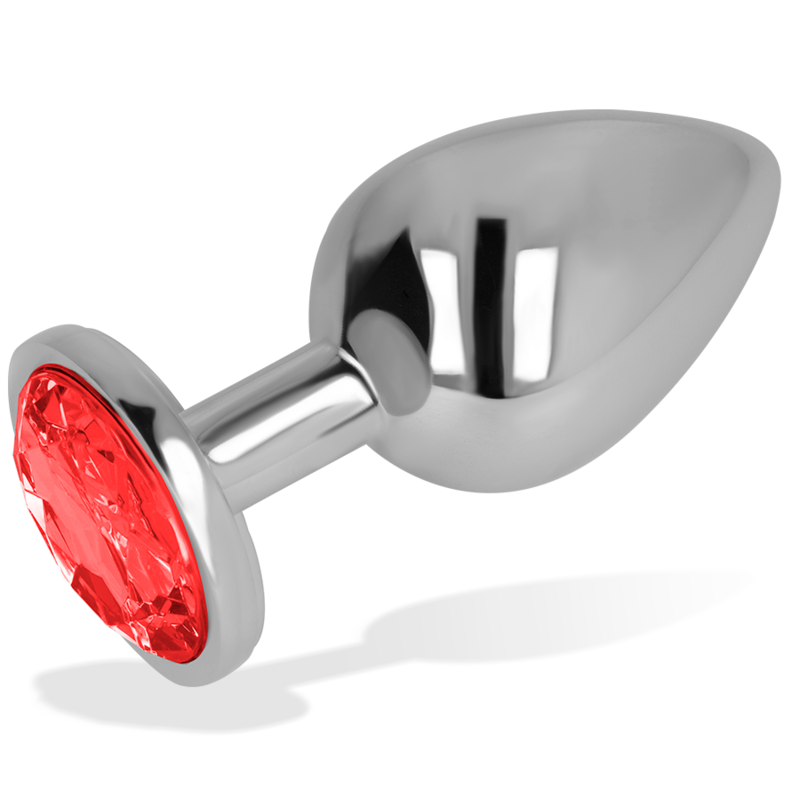 OHMAMA - ANAL PLUG WITH RED CRYSTAL 7 CM