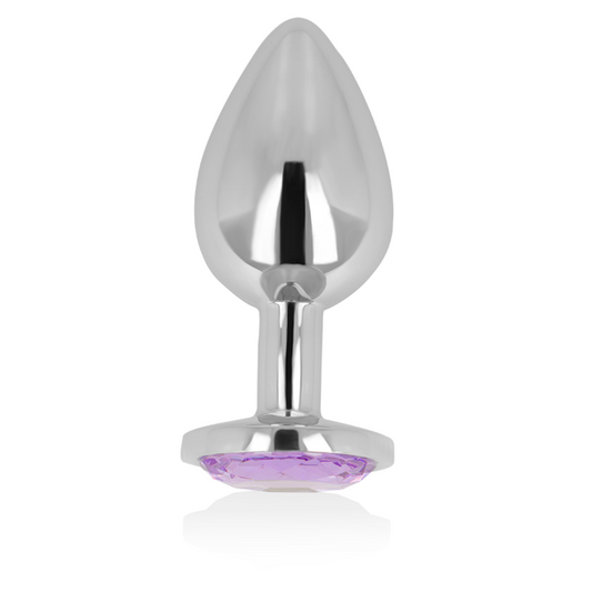 OHMAMA - ANAL PLUG WITH VIOLET CRYSTAL 7 CM