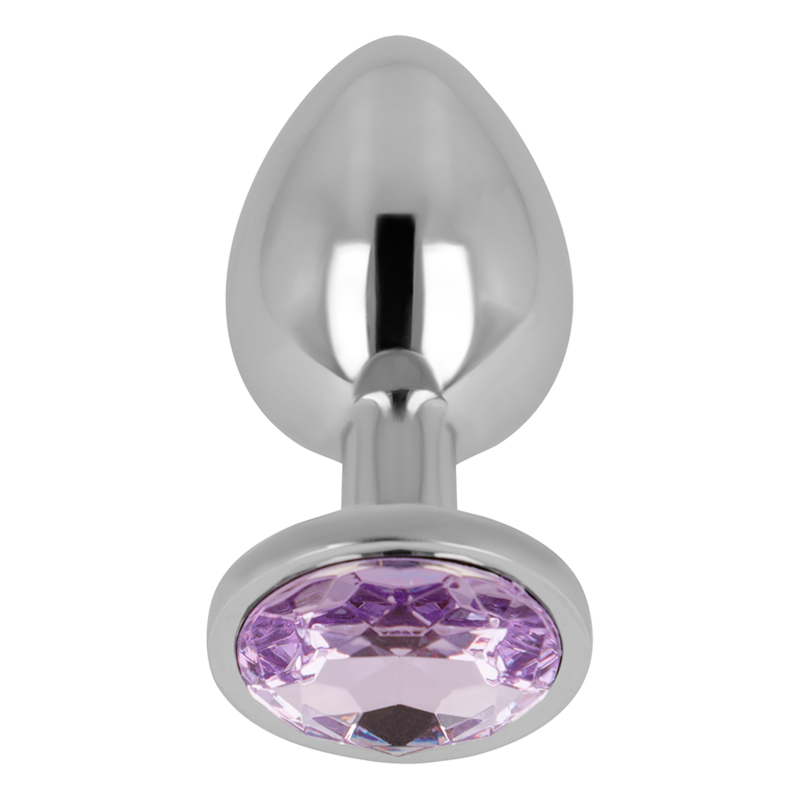 OHMAMA - ANAL PLUG WITH VIOLET CRYSTAL 7 CM