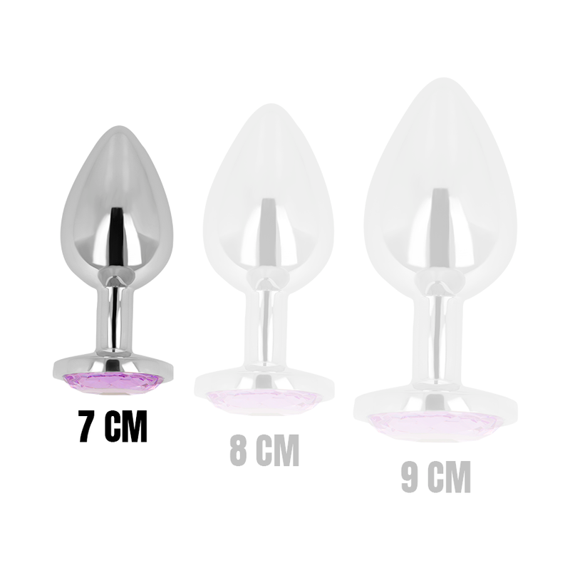 OHMAMA - ANAL PLUG WITH VIOLET CRYSTAL 7 CM