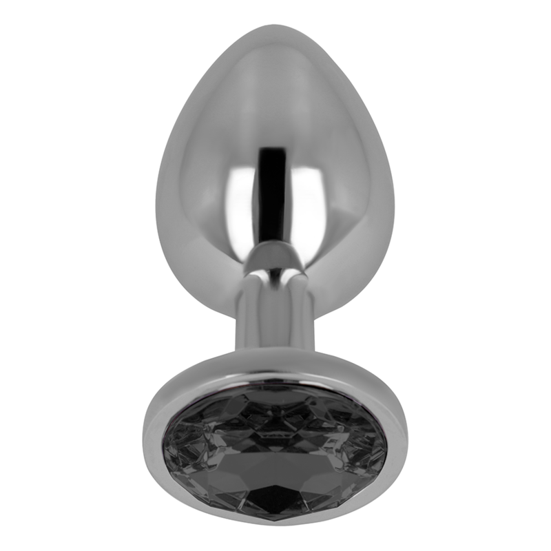 OHMAMA - ANAL PLUG WITH BLACK CRYSTAL 7 CM