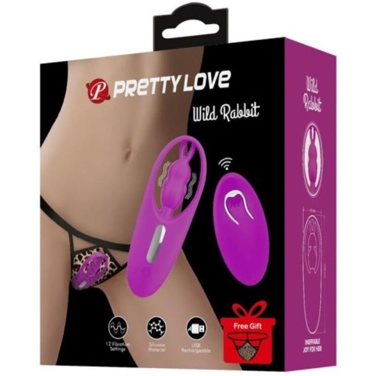 PRETTY LOVE - WILD RABBIT REMOTE CONTROLLED PANTIES STIMULATOR - LILAC