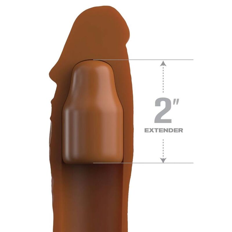 FANTASY X- TENSIONS - PIPEDREAMS SLEEVE 20.32 CM + 5.00 CM INCH PLUG CARAMEL