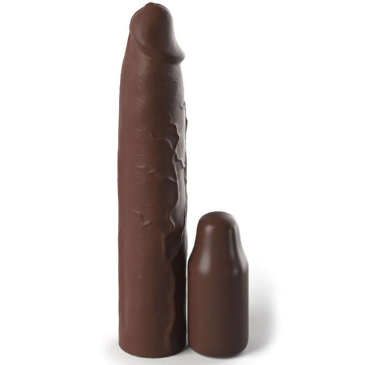 FANTASY X- TENSIONS - PIPEDREAMS SLEEVE 22,86 CM + 7,62 CM PLUG BROWN