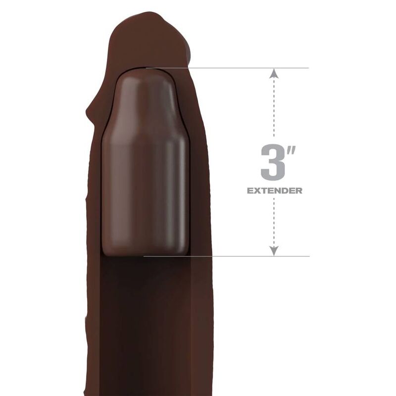 FANTASY X- TENSIONS - PIPEDREAMS SLEEVE 22.86 CM + 7.62 CM PLUG BROWN