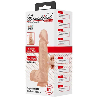 DANCE - BEAUTIFUL ENCOUNTER CATOBLEPAS REALISTIC FLEXIBLE DILDO 20.6 CM NATURAL