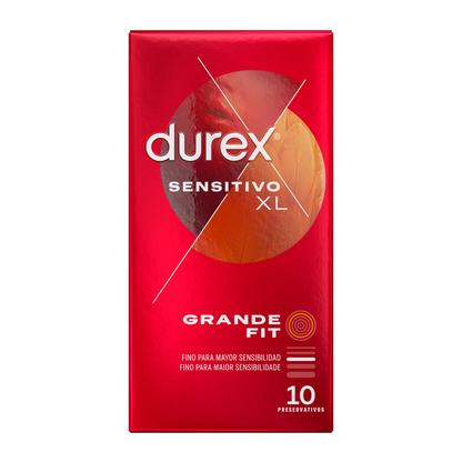 DUREX - SENSITIVE CONDOMS XL 10 UNITS