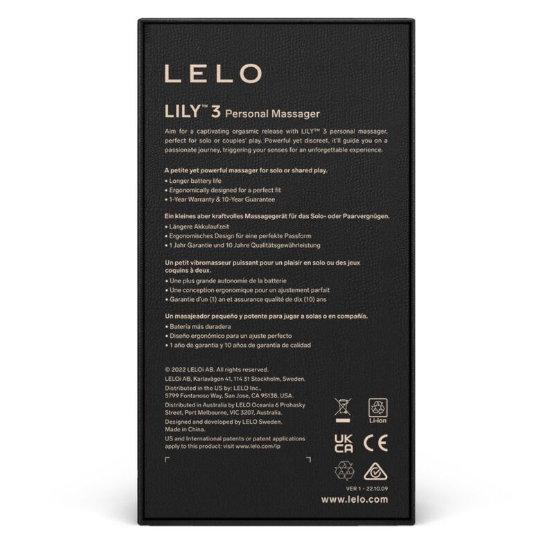 LELO - LILY 3 PERSONAL MASSAGER - AQUA GREEN