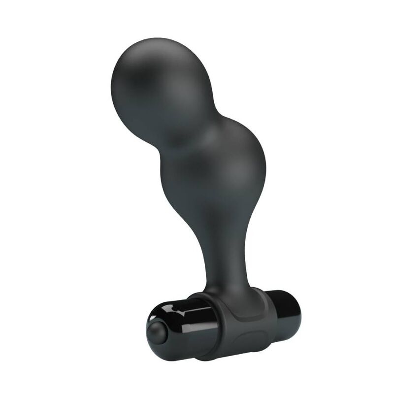 MR PLAY - BLACK SILICONE VIBRATING ANAL PLUG