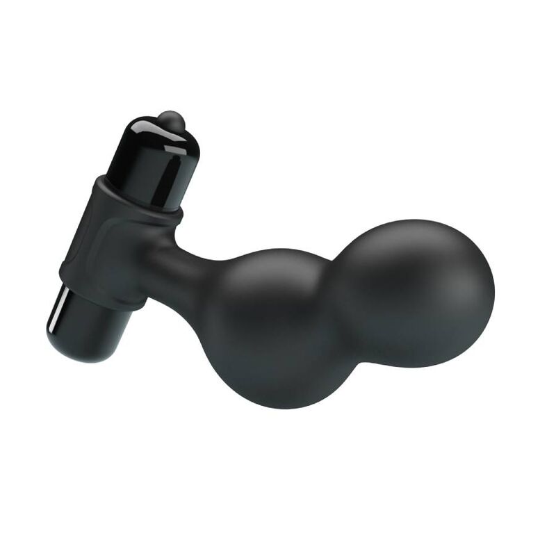 MR PLAY - BLACK SILICONE VIBRATING ANAL PLUG