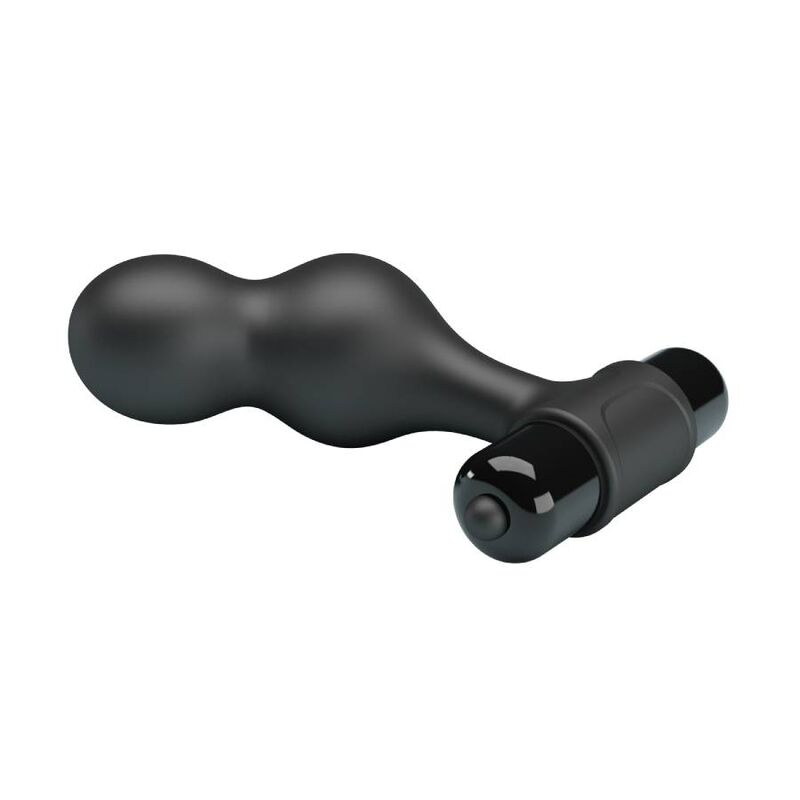 MR PLAY - BLACK SILICONE VIBRATING ANAL PLUG