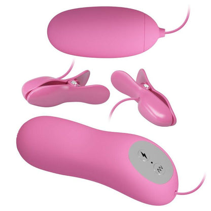 PRETTY LOVE - PINK VIBRATING ELECTROSHOCK CLIPS