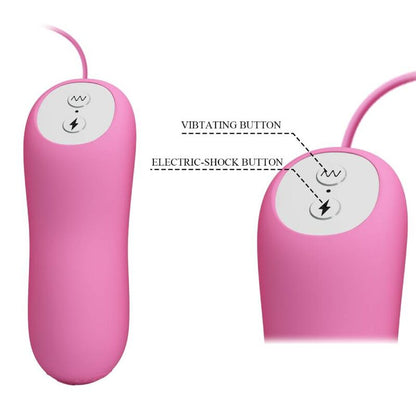 PRETTY LOVE - PINK VIBRATING ELECTROSHOCK CLIPS