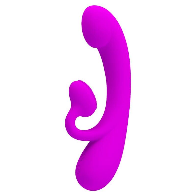 PRETTY LOVE - SINCERE PURPLE SILICONE CLITORIS VIBRATOR AND SUCKER