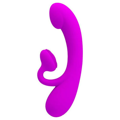 PRETTY LOVE - SINCERE PURPLE SILICONE CLITORIS VIBRATOR AND SUCKER