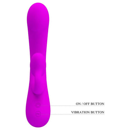 PRETTY LOVE - SINCERE PURPLE SILICONE CLITORIS VIBRATOR AND SUCKER