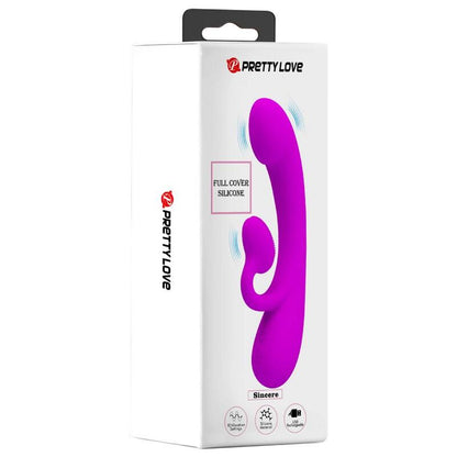 PRETTY LOVE - SINCERE PURPLE SILICONE CLITORIS VIBRATOR AND SUCKER