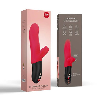 FUN FACTORY - BI STRONIC FUSION DUAL PULSATOR VIBRATOR INDIA RED