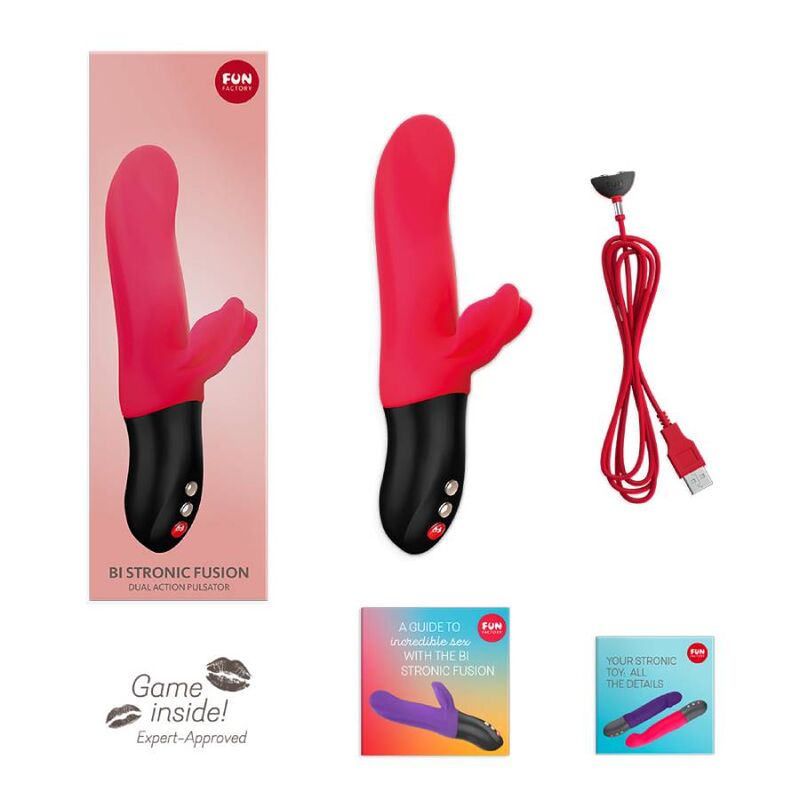 FUN FACTORY - BI STRONIC FUSION DUAL PULSATOR VIBRATOR INDIA RED