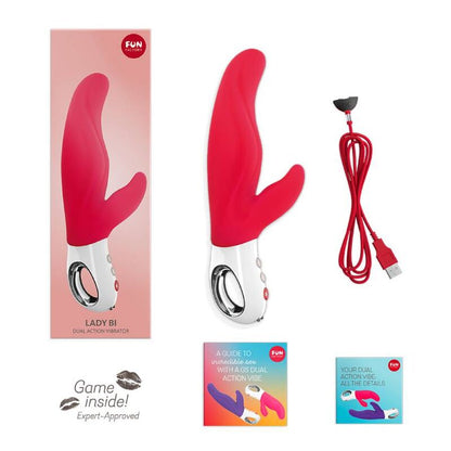 FUN FACTORY - LADY BI DUAL RABBIT VIBRATOR INDIA RED