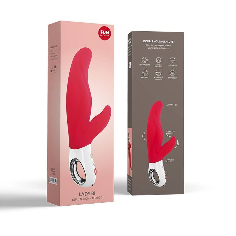 FUN FACTORY - LADY BI DUAL RABBIT VIBRATOR INDIA RED