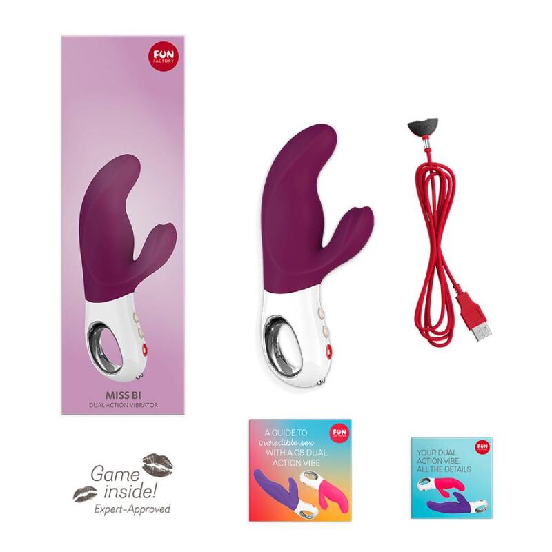 FUN FACTORY - MISS BI DUAL VIBRADOR GRAPE BLANCO