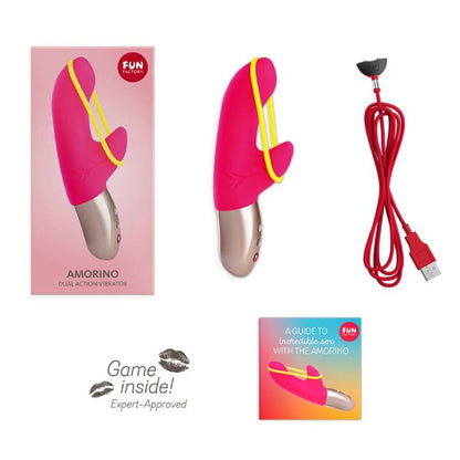 FUN FACTORY - AMORINO MINI VIBRATOR PINK &amp; NEON YELLOW