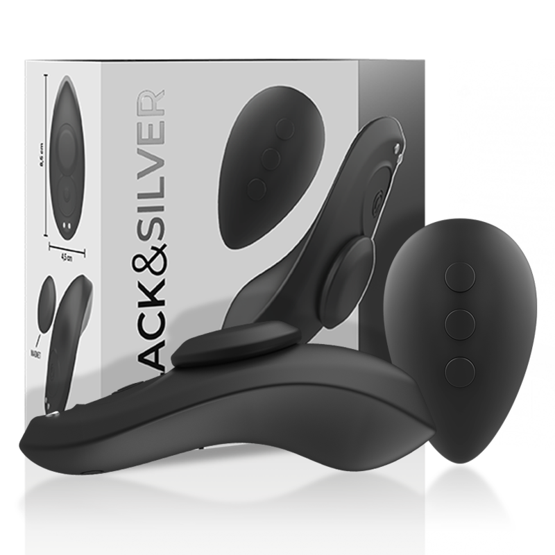 BLACK&amp;SILVER - PRESTON PANTIE MAGNETIC VIBRATOR SILICONE REMOTE