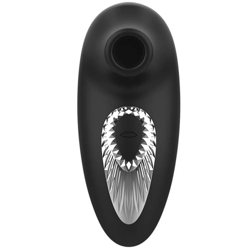 BLACK&amp;SILVER - DRAKE DELUXE SUCKING VIBE RECHARGEABLE SILICONE BLACK