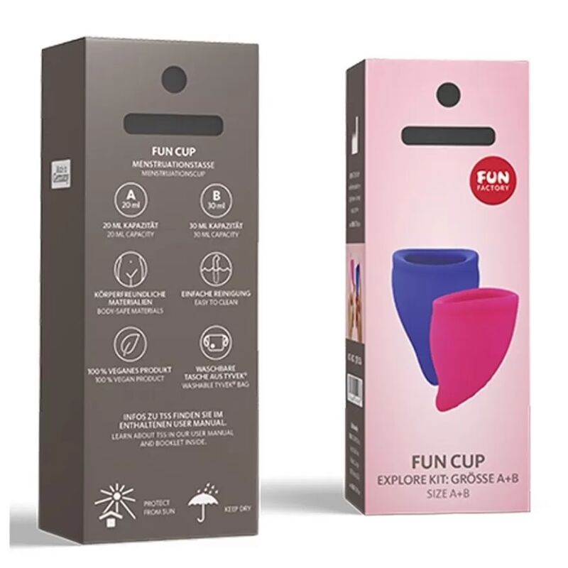 FUN FACTORY - FUN CUP EXPLORE KIT COPA MENSTRUAL ROSA & ULTRAMARINE