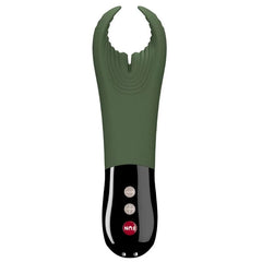 FUN FACTORY - MANTA MASTURBATOR VIBRATOR DEEP MOSS GREEN & BLACK