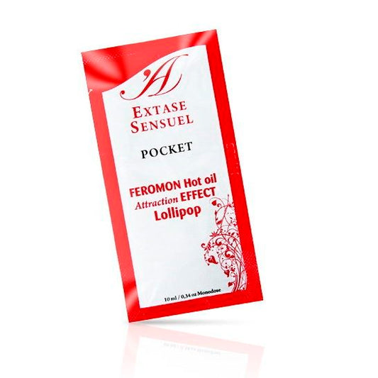 EXTASE SENSUAL - HEAT EFFECT MASSAGE OIL PHEROMONES LOLLIPOP 10 ML