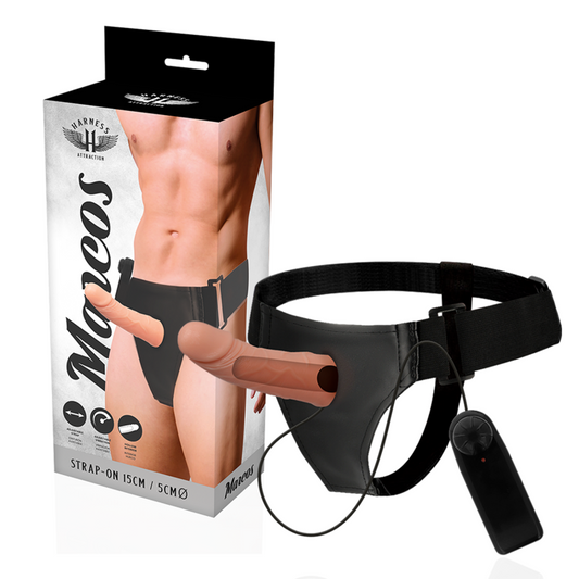 HARNESS ATTRACTION - HOLLOW HARNESS FRAMES WITH VIBRATOR 15 CM -OR- 5 CM