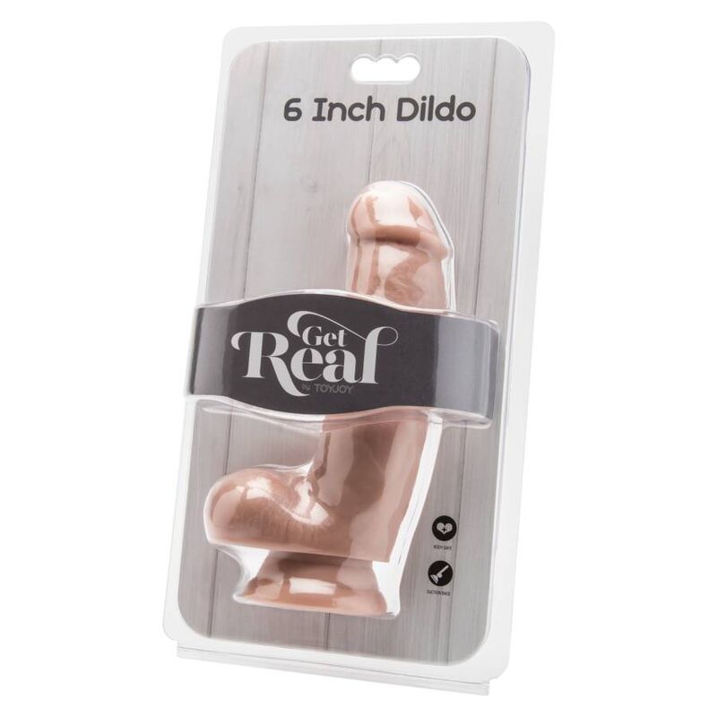 GET REAL - DILDO 12 CM WITH NATURAL TESTICLES