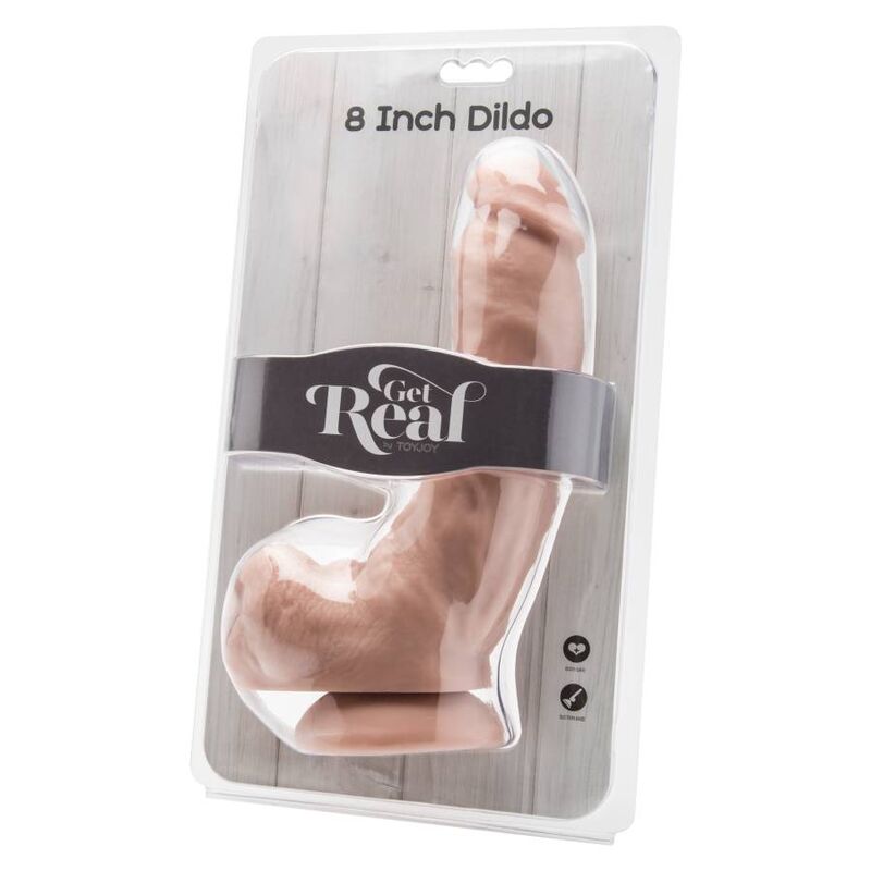 GET REAL - DILDO 20.5 CM WITH NATURAL TESTICLES