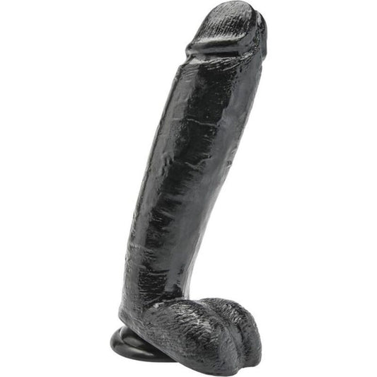 GET REAL - DILDO 25.5 CM WITH BLACK TESTICLES