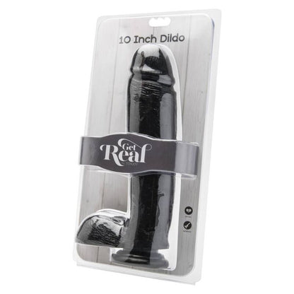 GET REAL - DILDO 25.5 CM WITH BLACK TESTICLES