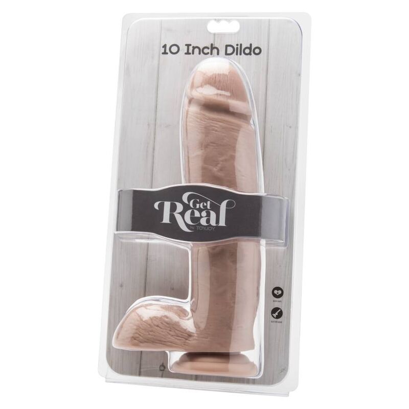 GET REAL - DILDO 25.5 CM WITH NATURAL TESTICLES