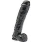 GET REAL - DILDO 28 CM CON TESTICULOS NEGRO