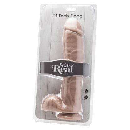 GET REAL - DILDO 28 CM WITH NATURAL TESTICLES