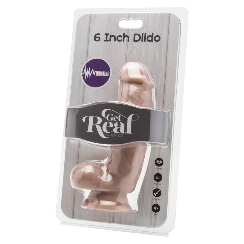 GET REAL - 12 CM DILDO WITH NATURAL VIBRATOR TESTICLES