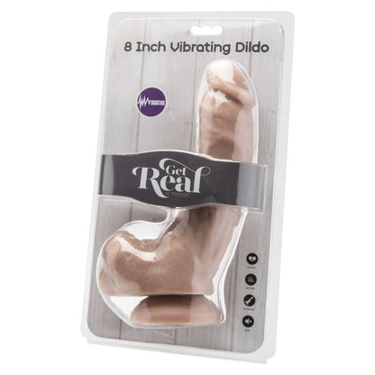 GET REAL - DILDO 20.5 CM WITH NATURAL VIBRATOR TESTICLES