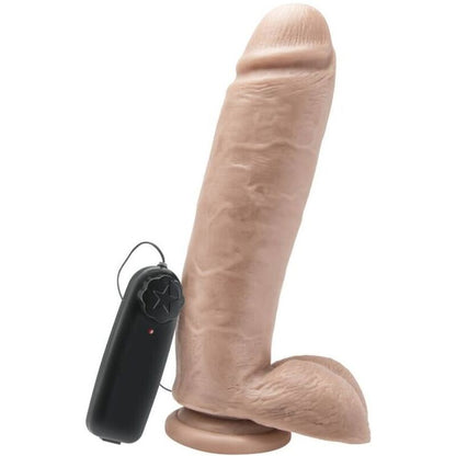 GET REAL - DILDO 25.5 CM WITH NATURAL VIBRATOR TESTICLES