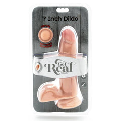 GET REAL - DUAL DENSITY DILDO 12 CM WITH NATURAL TESTICLES