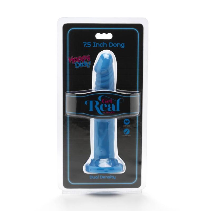 GET REAL - HAPPY DICKS DONG 19 CM BLUE