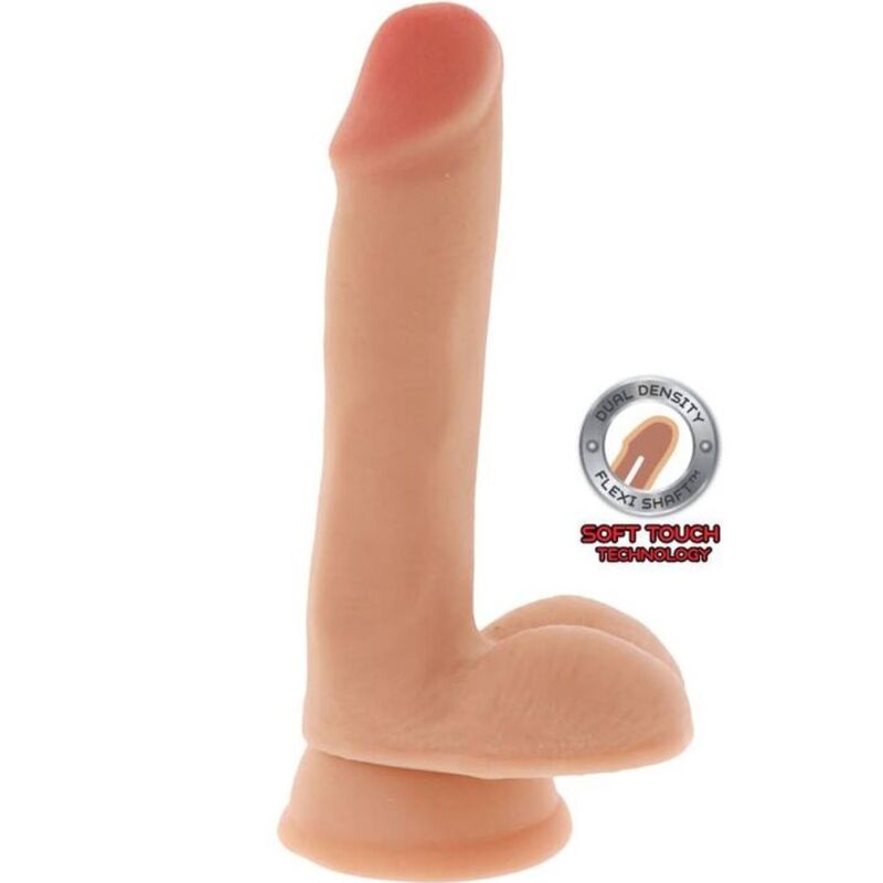 GET REAL - DUAL DENSITY DILDO 17 CM WITH NATURAL TESTICLES