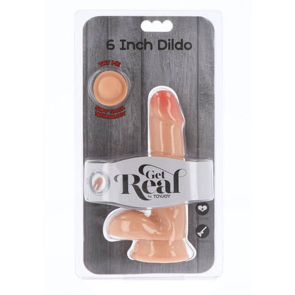 GET REAL - DUAL DENSITY DILDO 17 CM WITH NATURAL TESTICLES